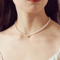 [ใหม่] IDOKAWA Pearl Choker สำหรับผู้หญิงสาวแฟชั่นสร้อยคอมุก Retro สร้อยคอสำหรับสุภาพสตรี Clavicle สร้อยคอมุกวันหยุดวันเกิดของขวัญ 36 + 6 ซม. NL3005YW