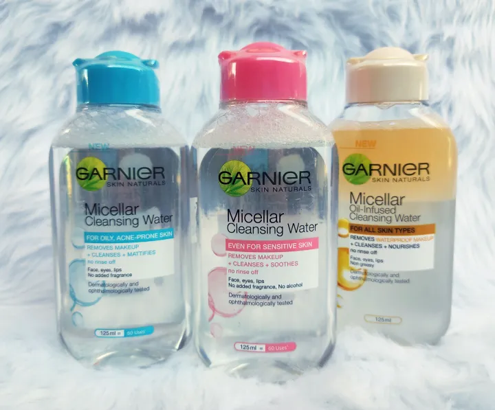 garnier micellar water blue or pink