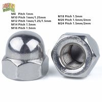 1-2pcs  M8 M10 M12 M14 M16 M18 M20 M24 （pitch=1/1.25/1.5/2mm）304 Stainless Steel Fine thread Nuts/Cap Nuts Nails  Screws Fasteners