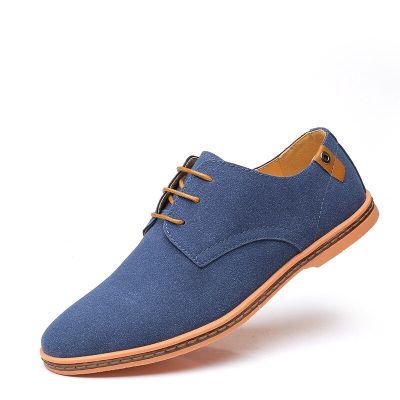 Size 38-48 Spring Suede Leather Men Shoes Oxford Casual Shoes Classic Sneakers Comfortable Footwear Dress Shoes Large Size Flats