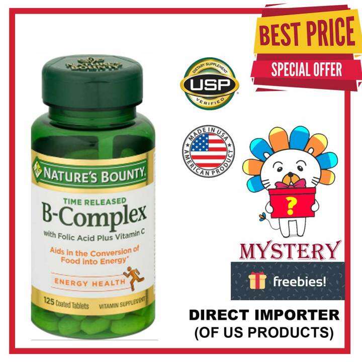 Nature's Bounty B-Complex Time Released 125 Coated Tablets | Lazada PH