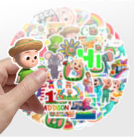 ?พร้อมส่ง?Cocomelon โคโค่เมล่อน Cartoon USA KIDS อนิเมะ sticker สติกเกอร์กันน้ำรูปแบบที่แตกต่างกัน 50 ชิ้น