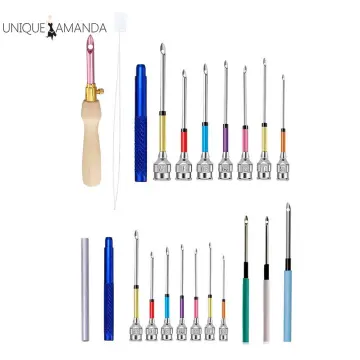 Punch Needle Set Adult Needle Threader for 5 mm 2.5 mm 3.5mm Thread and  Yarn
