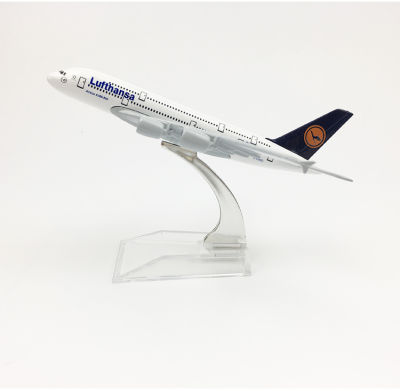 Yalinda Germany Deutsche Lufthansa A380 16cm model airplane kits child Birthday gift toys  plane models