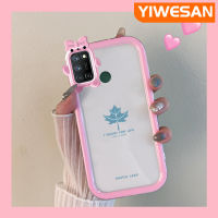 YIWESAN เคสสำหรับ Realme 7i C17 8 Pro 5 5i 5S 6i Narzo 10a 20a ของที่ระลึกใบเมเปิลซิลิโคนใสเคสนิ่มป้องกันเลนส์หลายสีเคสมือถือกันกระแทกทนต่อการตกหล่นและรอยขีดข่วน