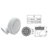 Emaux Suction Drain Connection 1.5" Color White