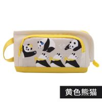 KokuyoGuoyu Lesser Panda Pencil Case Cartoon Cute Simple Men and Women Large Capacity for Pupils Pencil Stationery Box