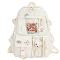 Cute Women Backpacks Waterproof Multi-Pocket Nylon School Backpack for Student Female Girls Kawaii Laptop Book Pack Mochilas