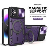 iPhone 11/11 Pro/11 Pro Max Case, with Slide Camera Cover &amp; Kickstand,[10FT Military Drop Protection] Rugged Shockproof Phone Case