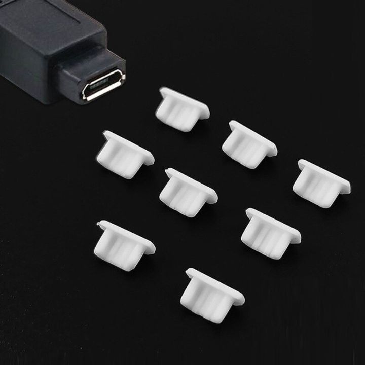 10ชิ้นซิลิโคนจุกปิดกันฝุ่นโทรศัพท์ชาร์จพอร์ต-ruer-plug-type-c-ฝาปิดกันฝุ่น-micro-usb-ผ้าคลุมกันฝุ่นสำหรับ14อุปกรณ์เสริม