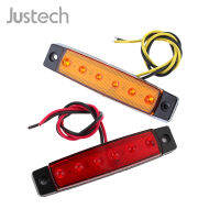 Justech 10ชิ้น12โวลต์12โวลต์ SMD 6 LED สีแดงด้านข้างไฟเลี้ยวรถพ่วงรถตู้รถบัสติดตั้งง่าย,ทนทาน