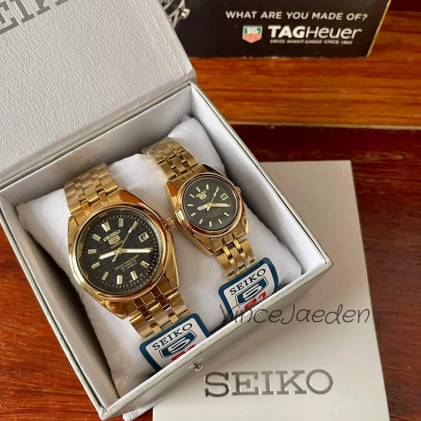 SALE!!! Seiko5 OEM Automatic movement stainless gold plated with date.,  with free seiko box | Lazada PH