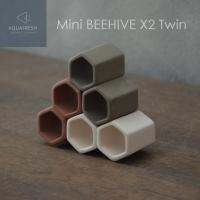 Mini BEEHIVE X2 Twin เซรามิครูปทรงรังผิ้ง 2 ช่อง สำหรับตกแต่งตู้ปลา &amp; ตู้กุ้งสวยงาม