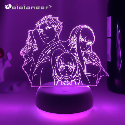 Led Light Anime Spy X Family for Child Bedroom Decoration Lighting Birthday Gift Fans Manga Spy X Family 3d Night Lamp Bedside