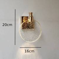 Nordic wall lamp light luxury bedroom bedside crystal lamp living room background wall lamp aisle dressing table mirror lamp