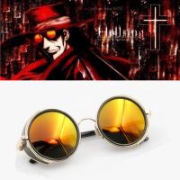 【ร้อน】 ACE HELLSING อะนิเมะ Alucard นักล่าแวมไพร์ปรับแต่งคอสเพลย์แว่นตาอุปกรณ์ประกอบฉากแว่นกันแดดสีส้ม