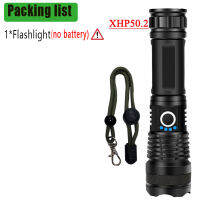 New XHP160 Super Powerful LED Flashlight Torch USB Rechargeable Tactical Flash Light 18650 Waterproof Zoomable Hand Lamp