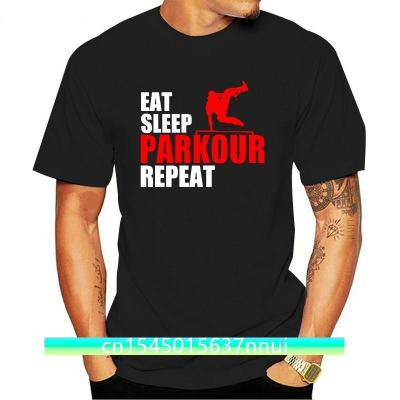 Eat Sleep Parkour Repeat Tee Shirt T Shirts For Men Custom Cotton Family Clothes