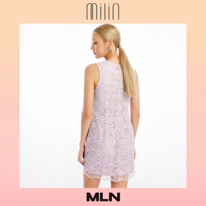 milin-sleeveless-lace-dress-ชุดเดรส-แขนกุด-ผ้าลูกไม้และเลื่อม-bliss-dress