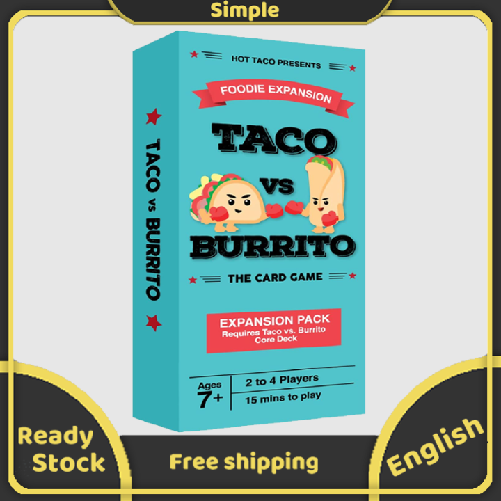 Taco vs Burrito Expansion Pack Board Game Lazada