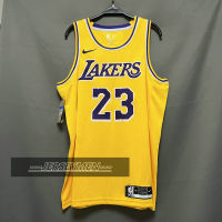 【High Quality】Mens New Original NBA Los Angeles Lakers #23 LeBron James Jersey Icon Edition Yellow Swingman Heat-pressed