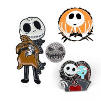 The Nightmare Before Christmas Jack Skellington Sally Cosplay Costume Metal Badge Pin Alloy Brooch Accessories Props Fashion Brooches Pins