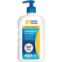 Cancer Council Watersport Sunscreen SPF50+ UVA/UVB แคนเซอร์เคาน์ซิล โลชั่นกันแดด สำหรับกีฬาทางน้ำ (Australia Imported) 500ml.