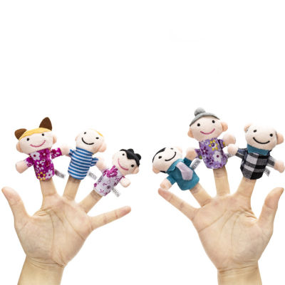ของเล่นหุ่นนิ้วมือตุ๊กตาการ์ตูนน่ารักชุด Boneka Jari Tangan 6ชิ้นของเล่นเพื่อการศึกษาสำหรับเด็ก Boneka Jari Tangan สำหรับของขวัญเด็กชายหญิง