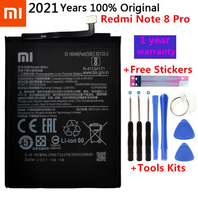 100 Original 4500mAh BM4J Xiaomi Redmi Note 8 Pro Note8 Pro Genuine Replacement Phone Battery +Gift Tools +Stickers
