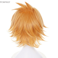 PCWFKEF นิทรรศการคอสเพลย์วิกผมสีเหลือง kaminari Denki ตัวละครการ์ตูนอนิเมะ