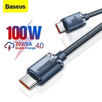 [3C electronic digital] Baseus 100W USB C To Type C สายเคเบิลสำหรับ Macbook iPad 5A PD ชาร์จเร็ว USBC สายเคเบิลสำหรับ Xiaomi POCO X3 Pro Samsung Huawei