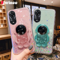 เคสโทรศัพท์ NIWINEE สำหรับ OPPO A78 4G เคสโทรศัพท์มนุษย์อวกาศนุ่มโปร่งใสเคสกากเพชรแววาว