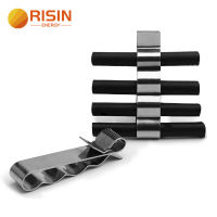 RISIN SS 304สแตนเลสคลิปสายเคเบิลโทนสีเงินแสงอาทิตย์โฟโตโวลตาอิกอุปกรณ์เสริมสายคลิปสายเคเบิล