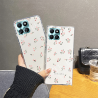 นิ่มโปร่งใสหรูเคสสำหรับ HONOR X6A / X5Plus / 90 5G / 90 Lite/ 70 Lite / 70 Lite / 70 5G เคสมือถือซิลิโคนลายดอกไม้และต้นไม้น่ารักเคสกันกระแทก X6a เคสฝาหลัง Honor X5 Plus