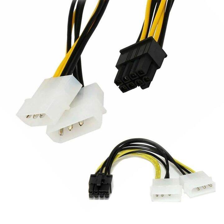 BRZ05 Computer Cables PCIE 8PIN 18CM 8Pin To Dual 4 Pin 8 Pin PCI