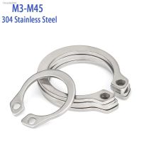 ☢◕ஐ Circlips 304 Stainless Steel C Clip Rings Retaining Snap Shaft Internal Collar Card Ring Clamp Spring Lock C-type Washers M3-M45