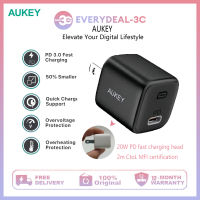 AUKEY PA-B1 Omnia Mini ที่ชาร์จความเร็วสูง iPhone,20W USB C ที่ชาร์จสำหรับไอโฟน13/12/12 Mini/12 Pro Max จัดส่งไฟ3.0ที่ชาร์จความเร็วสูง,USB C เครื่องชาร์จติดผนัง PD ที่ชาร์จสำหรับไอโฟน11 Pro Max,iPad 2020,Airpods Pro