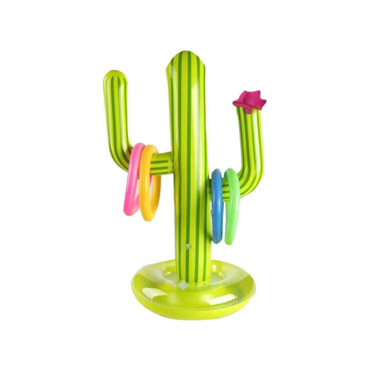 pvc-outdoor-inflatable-cactus-ring-toss-game-new-floating-pool-toys-beach-party-supplies-bar-travel-swimming-pool-accessories