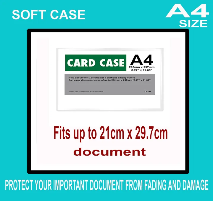 CERTIFICATE CASE ,PICTURE PROTECTOR / CARD CASE A4 SIZE FITS UP TO