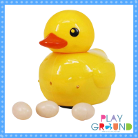 Playground เป็ดเหลืองออกไข่ Duck Laying Eggs เป็ดชนถอย ออกไข่ได้ มีไฟกระพริบในตัว มีเสียงเพลง ชนถอยรอบทิศทาง ของเล่นเสริม