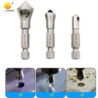 3ชิ้น/ล็อต90องศา Countersink ชุดบิตหัวขัดสว่านแท็ปเปอร์ที่เจาะรูไม้อุปกรณ์ทำมือไม้ชุดเกลาโลหะไม้พลาสติก