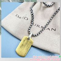 สร้อยคอ David Eurman Streamline Tag In Sterling Silver พร้อมจี้ทองคำขาว18K D25442MS8