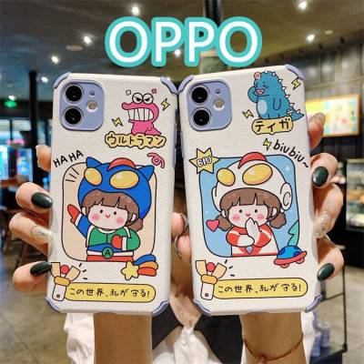 OPPO เคสลายการ์ตูนสำหรับโทรศัพท์รุ่น biubiu A9/A5 2020  A5S A7 A3S A5 ฟรุ๊งฟริ๊งมีขอบกันกล้องลายกลิตเตอ #218