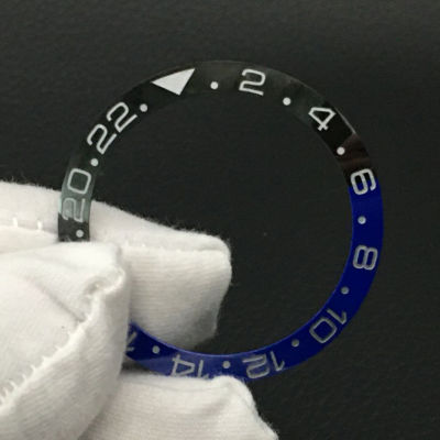 Hot38mm Watch Bezel Ceramic Ring GMT แหวนสีดำและสีน้ำเงิน S ใหม่แหวนปากนาฬิกา Bezels ชิ้นส่วนผู้ชายดูอุปกรณ์เสริม