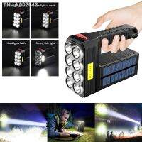 ❁✙ Solar COB Powered Flashlight 8led Rechargeable Portable Searchlight Outdoor Waterproof Household LED Emergency Multifunctional