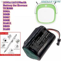 Robot Vacuum Cleaner Battery 10.8v/2600mAh/3400mAh DA60-DarfonZJ1450 for Ecovacs D36AD36BD36CD36EDA60DA611DB35TCR360 [ Hot sell ] ptfe51