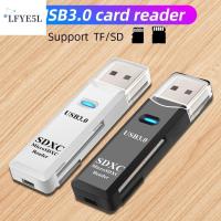 LFYE5L แบบพกพาได้ ทนทานต่อการใช้งาน อุปกรณ์สำหรับคอมพิวเตอร์ การ์ด Micro SD/TF สำหรับอุปกรณ์เสริมแล็ปท็อป ตัวแปลงสำหรับตัวเขียนการ์ดหลายใบ ขั้วต่อ USB อะแดปเตอร์ USB เครื่องอ่านการ์ด เครื่องอ่านการ์ดหน่วยความจำ