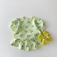 Sweet Baby Girls Printed Top +skirt