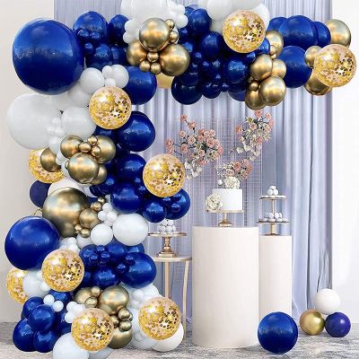 ☞♈☏ Macaron Balloon Arch Garland Kit Blue Silver Blue Birthday Decorations - Blue - Aliexpress