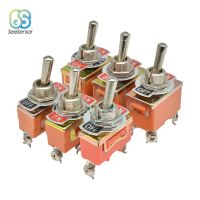 15A 250V Miniature Toggle Switch 2/3/4/6 Pin ON OFF ON OFF ON SPDT DPDT E TEN1021/1122/1121/1221/1321/1322